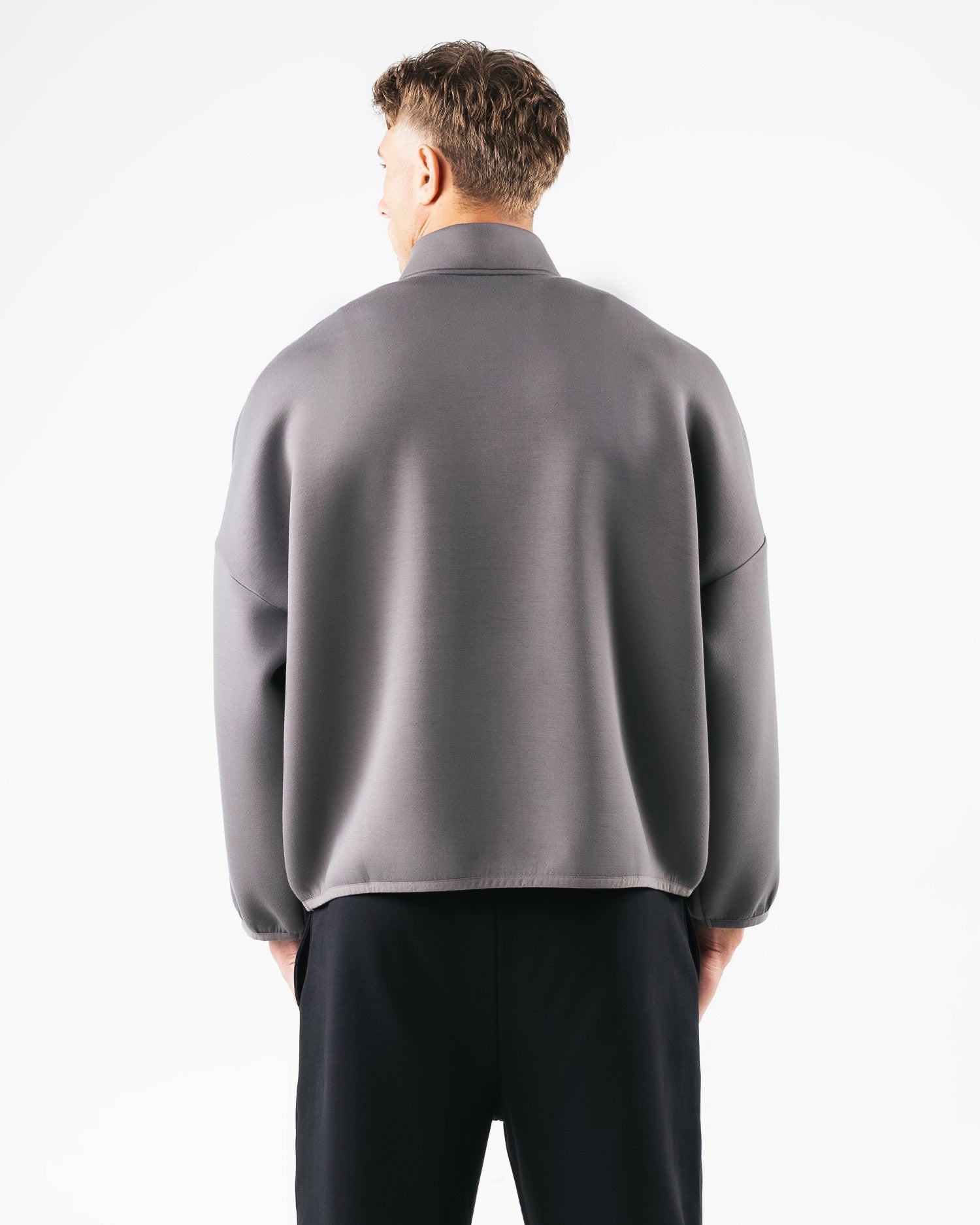 ELMTS Quarter Zip - Heather Cloud - Men Workout Clothes | Alphalete