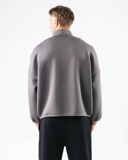 ELMTS Quarter Zip - Heather Cloud - Men Workout Clothes | Alphalete