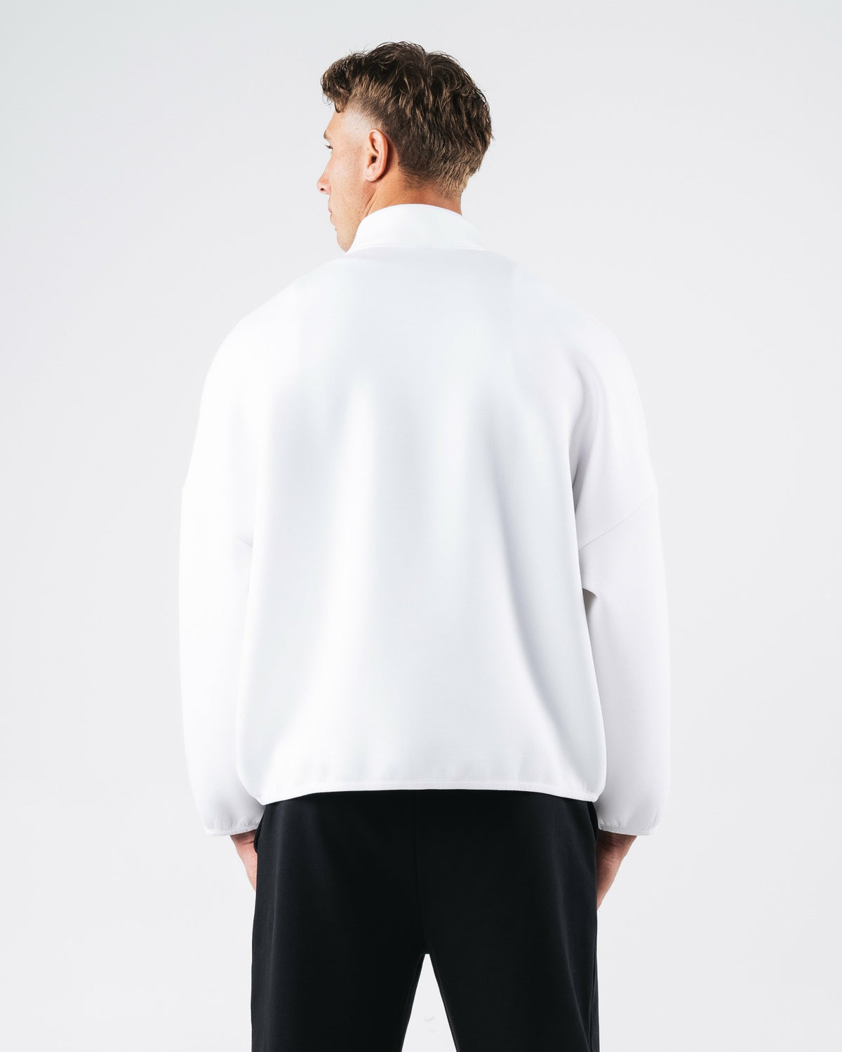 ELMTS Quarter Zip - White - Men Workout Clothes | Alphalete