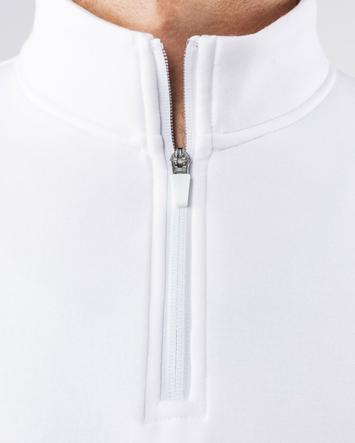 ELMTS Quarter Zip - White - Men Workout Clothes | Alphalete