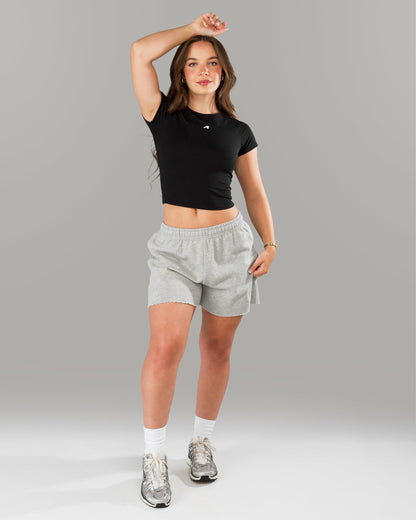 Core Sweat Short - Heather Grey | Alphalete