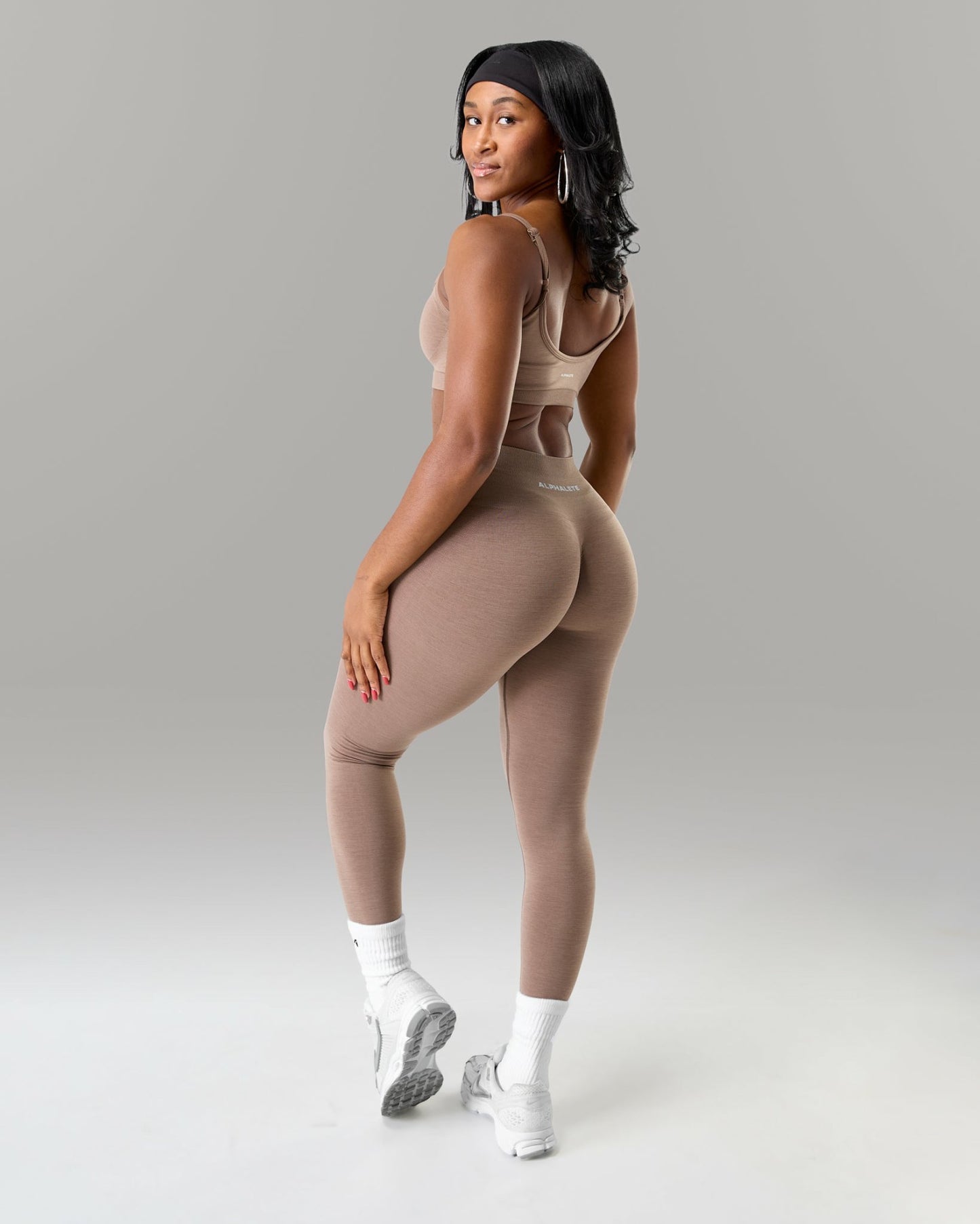 Amplify Mid Rise Legging - Mocha | Alphalete