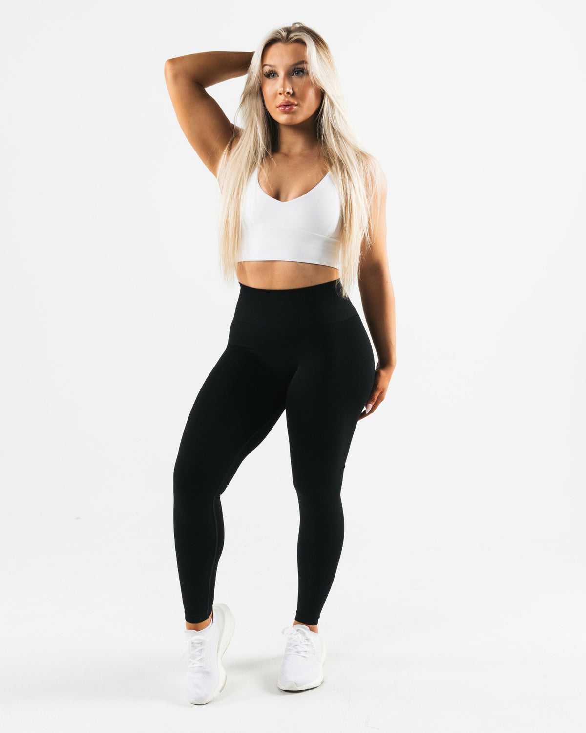 Celeste Bra A/B Cup - White - Best Sports Bra | Alphalete