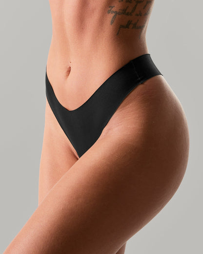 No Show Thong 3pk - Black - Workout Clothes | Alphalete