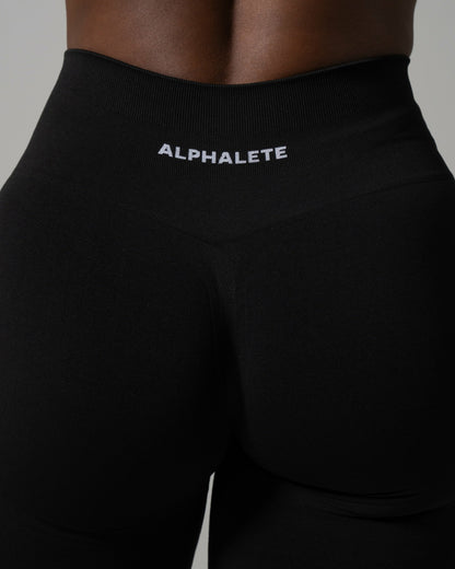 Pump Mid Rise Flared Pant Long - Black | Alphalete
