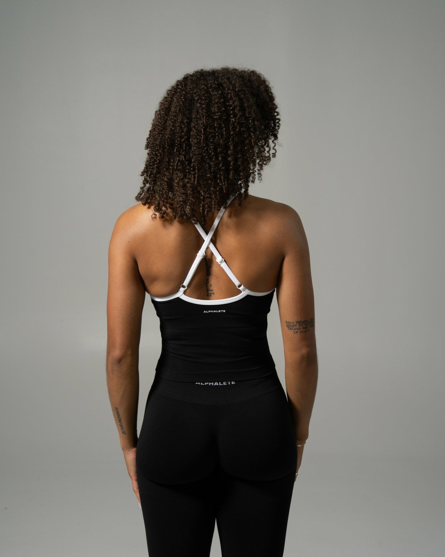 Crossed Push Tank - Black Contrast | Alphalete