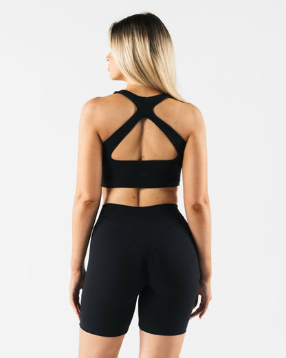 Deep V Cady Bra - Black - Best Sports Bra | Alphalete