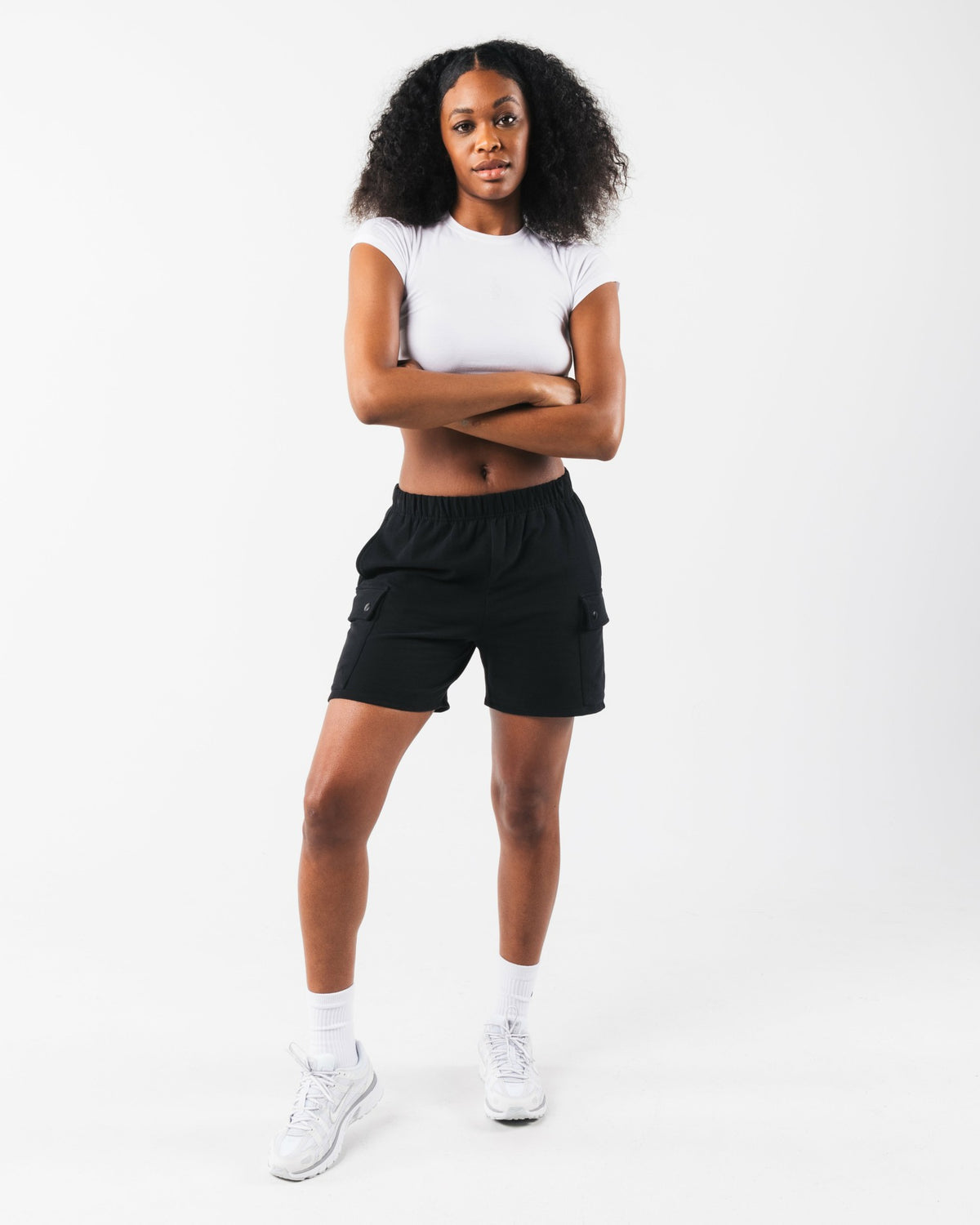 Cargo Short - Black - Workout Clothes For Women | Alphalete