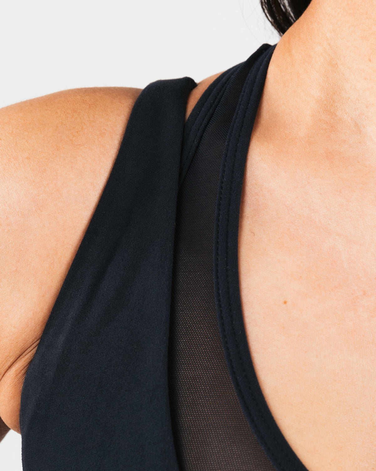 Mia Mesh Bra - Black - Best Sports Bra | Alphalete