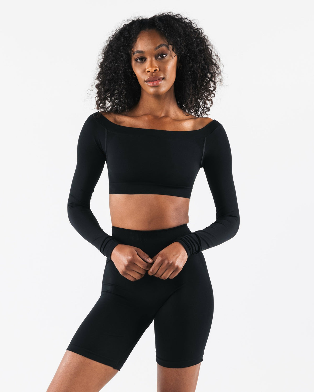 Amplify Halley LS - Black - Workout Clothes | Alphalete