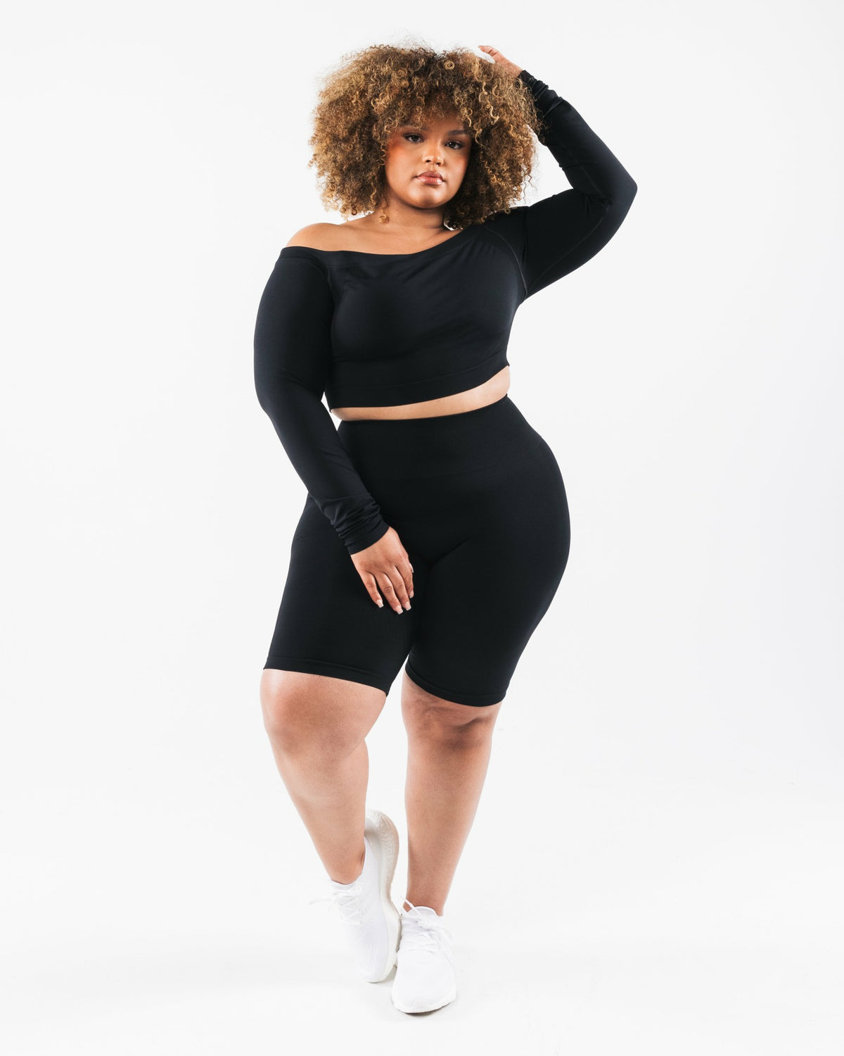 Amplify Halley LS - Black - Workout Clothes | Alphalete