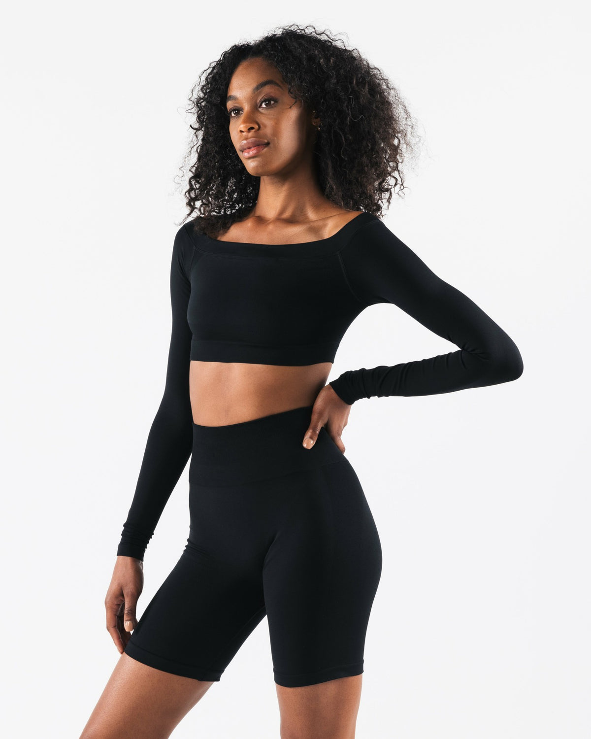 Amplify Halley LS - Black - Workout Clothes | Alphalete
