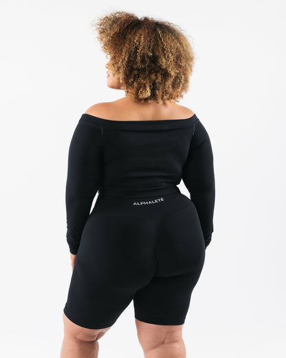 Amplify Halley LS - Black - Workout Clothes | Alphalete