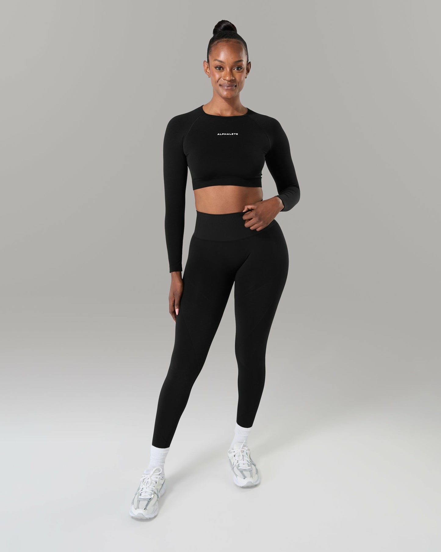 Amplify LS - Black - Workout Clothes | Alphalete