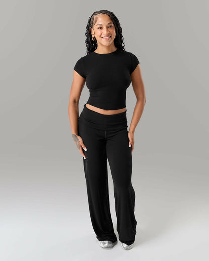 Cloud Tee - Black - Workout Clothes For Women | Alphalete