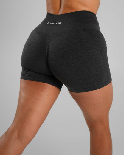 Amplify Mid Rise Short - Dark Heather Grey | Alphalete