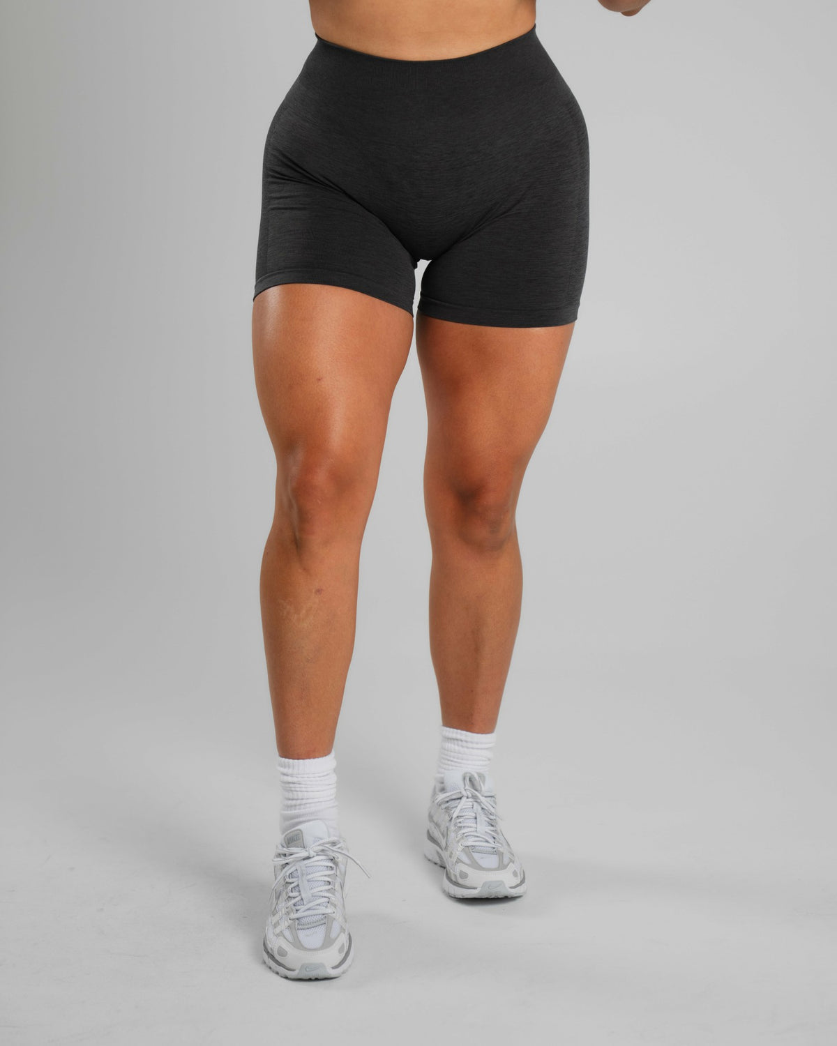 Amplify Mid Rise Short - Dark Heather Grey | Alphalete