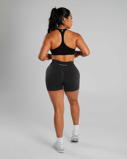 Amplify Mid Rise Short - Dark Heather Grey | Alphalete