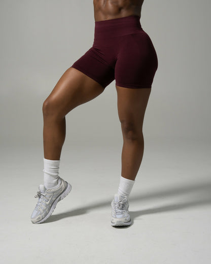 Pump Mid Rise Short - Merlot - Workout Clothes For Women | Alphalete