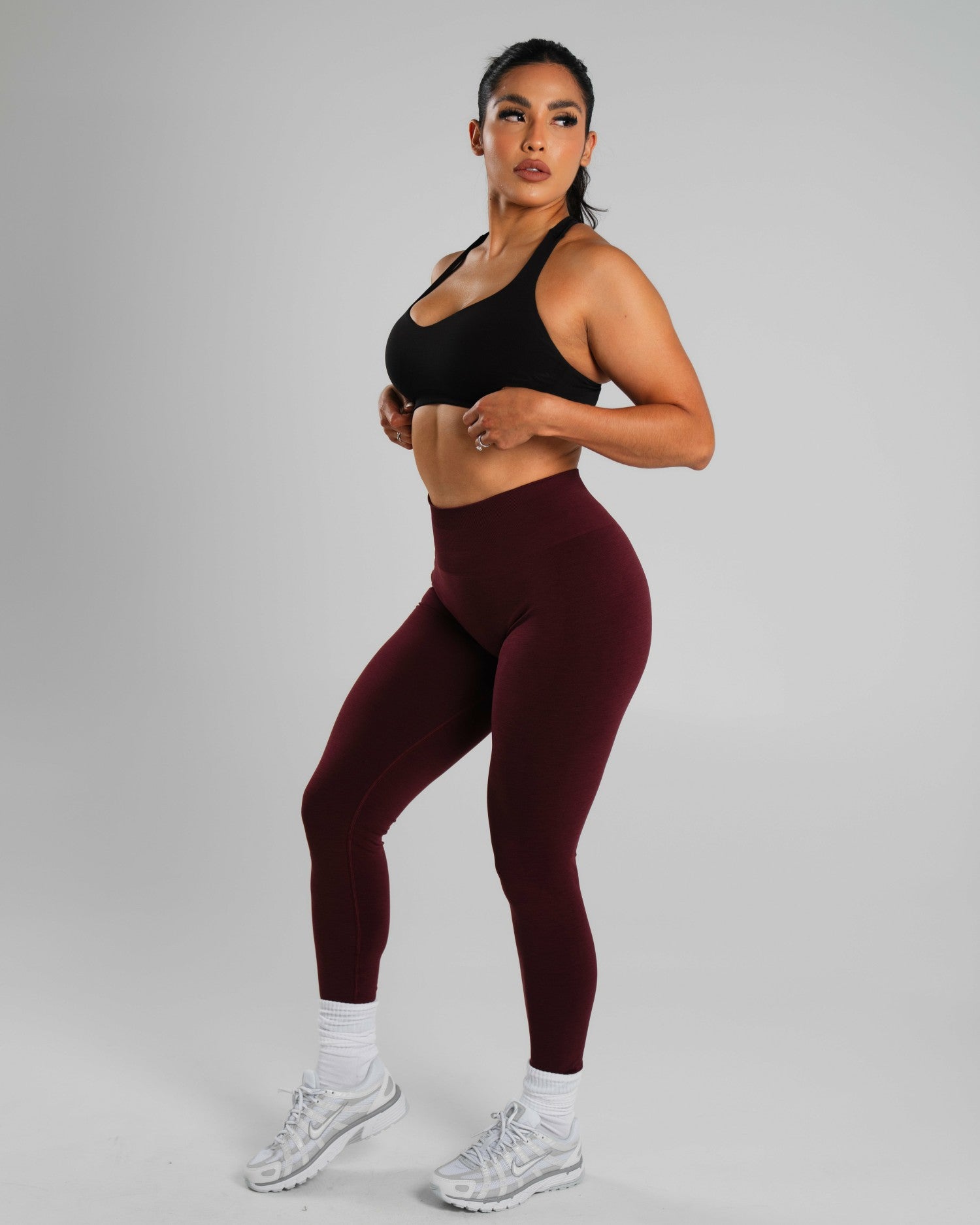 Amplify Mid Rise Legging - Merlot | Alphalete