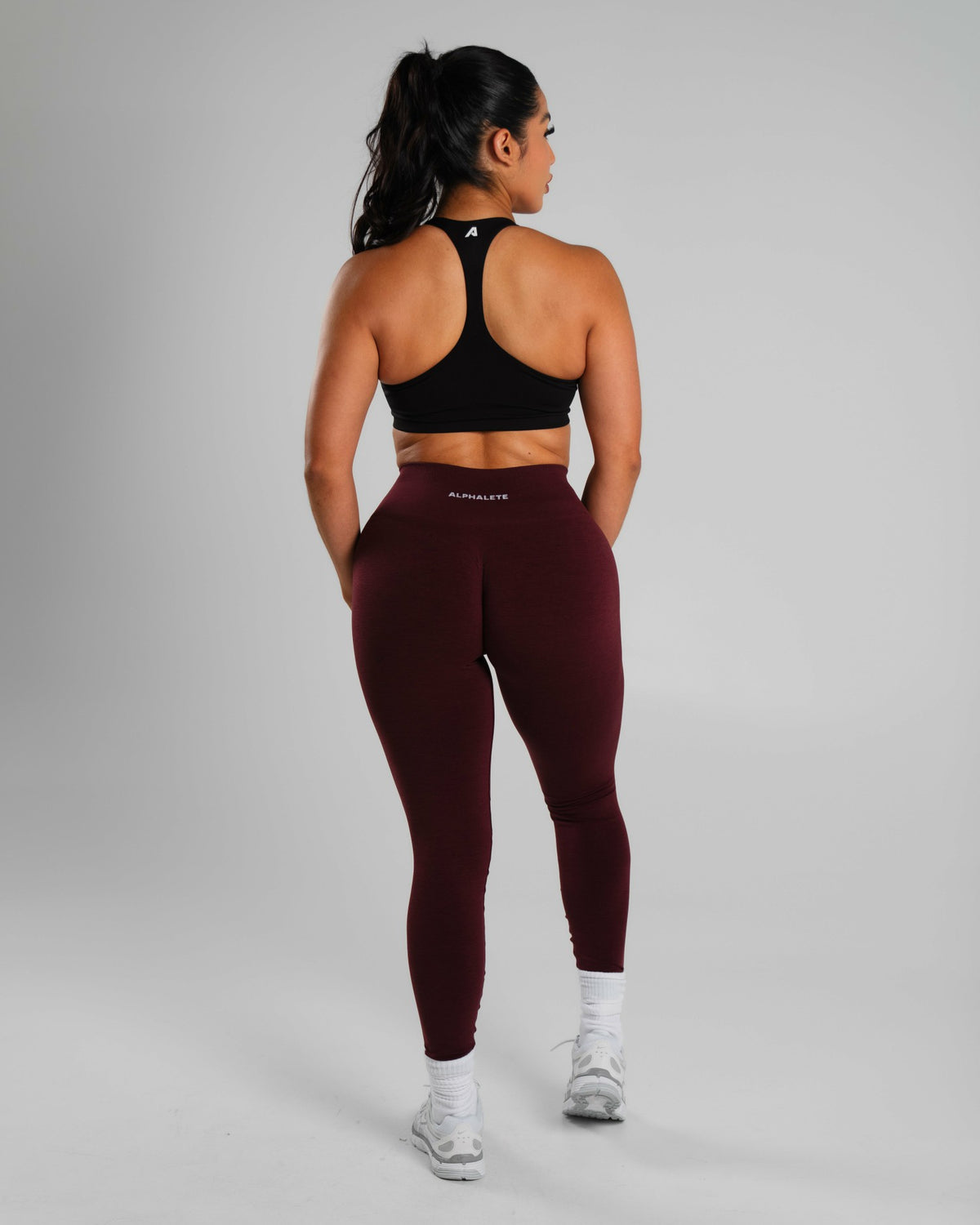 Amplify Mid Rise Legging - Merlot | Alphalete
