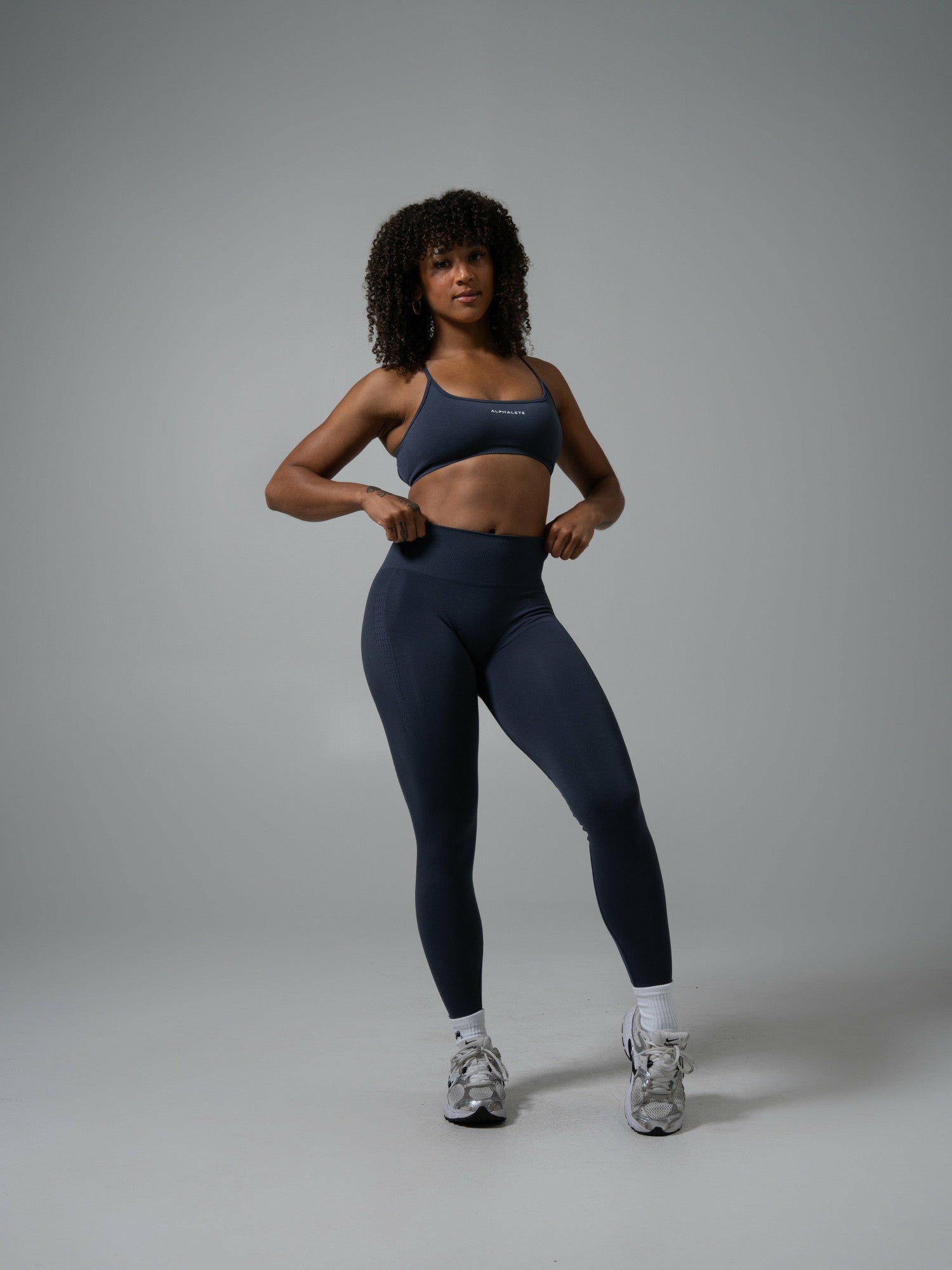 Contour Mid Rise Legging - Dusty Navy | Alphalete