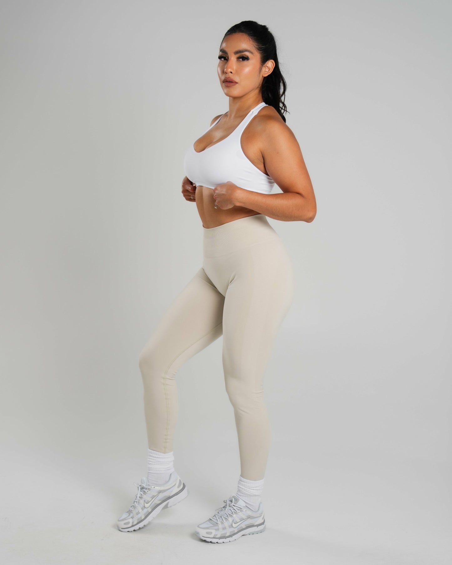 Amplify Mid Rise Legging - Wheat | Alphalete