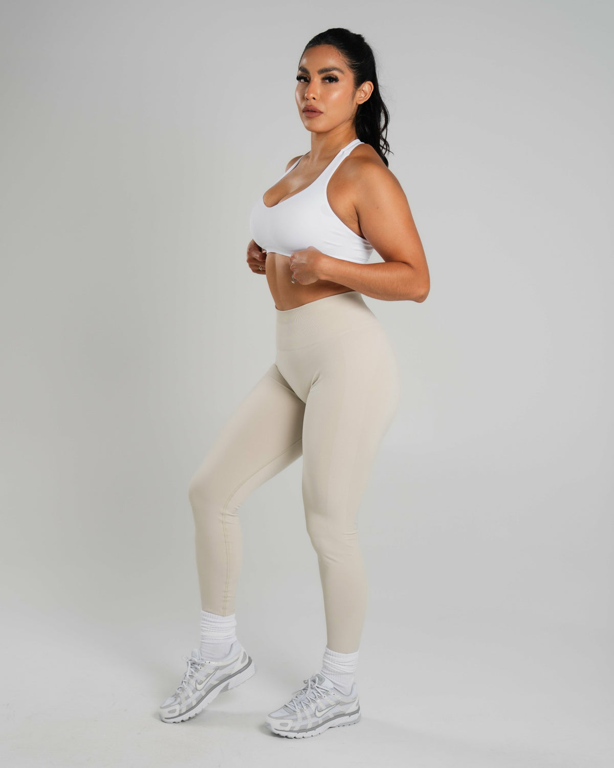Amplify Mid Rise Legging - Wheat | Alphalete