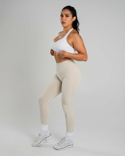 Amplify Mid Rise Legging - Wheat | Alphalete
