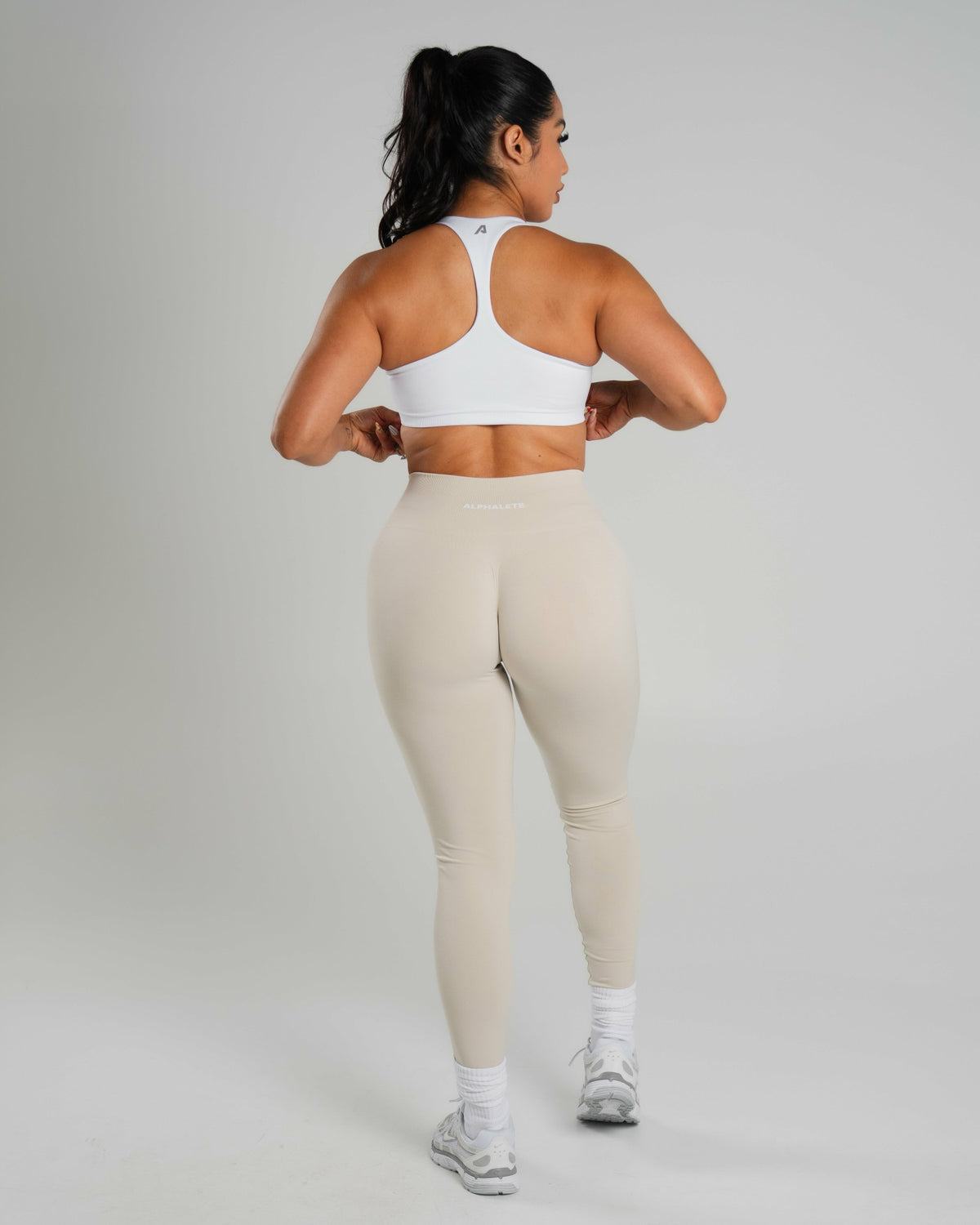 Amplify Mid Rise Legging - Wheat | Alphalete