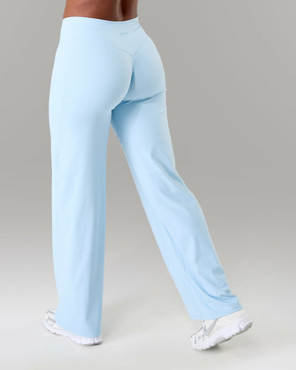 Aura Wide Leg Pant Long - Powder Blue | Alphalete