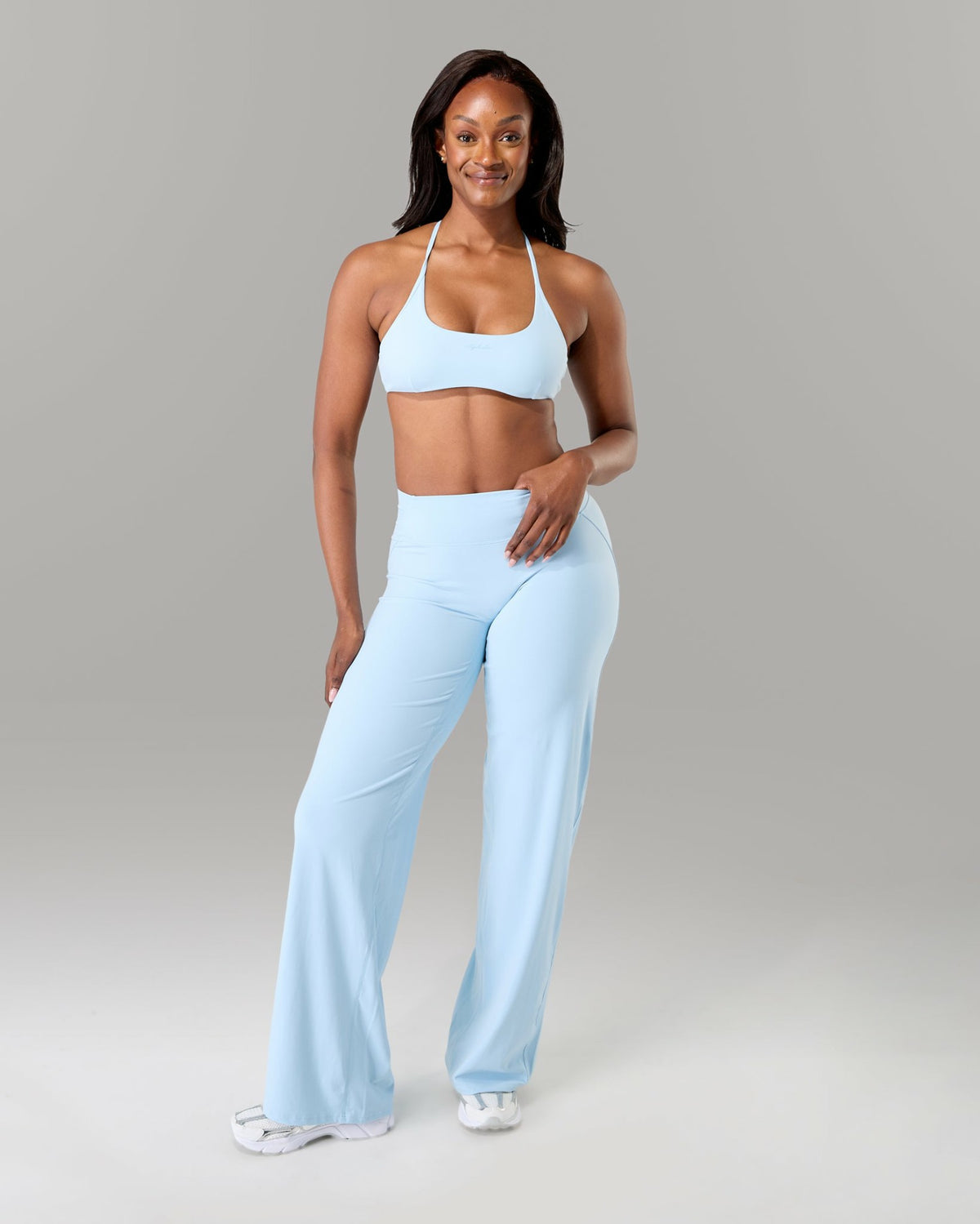 Aura Wide Leg Pant Long - Powder Blue | Alphalete