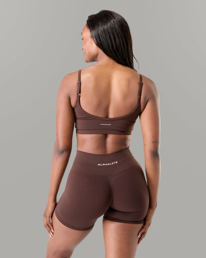 Push Bra - Espresso - Best Sports Bra | Alphalete