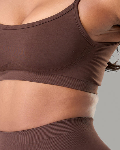 Push Bra - Espresso - Best Sports Bra | Alphalete