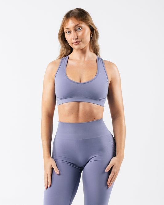 Amplify Contour Bra - Steel - Best Sports Bra | Alphalete