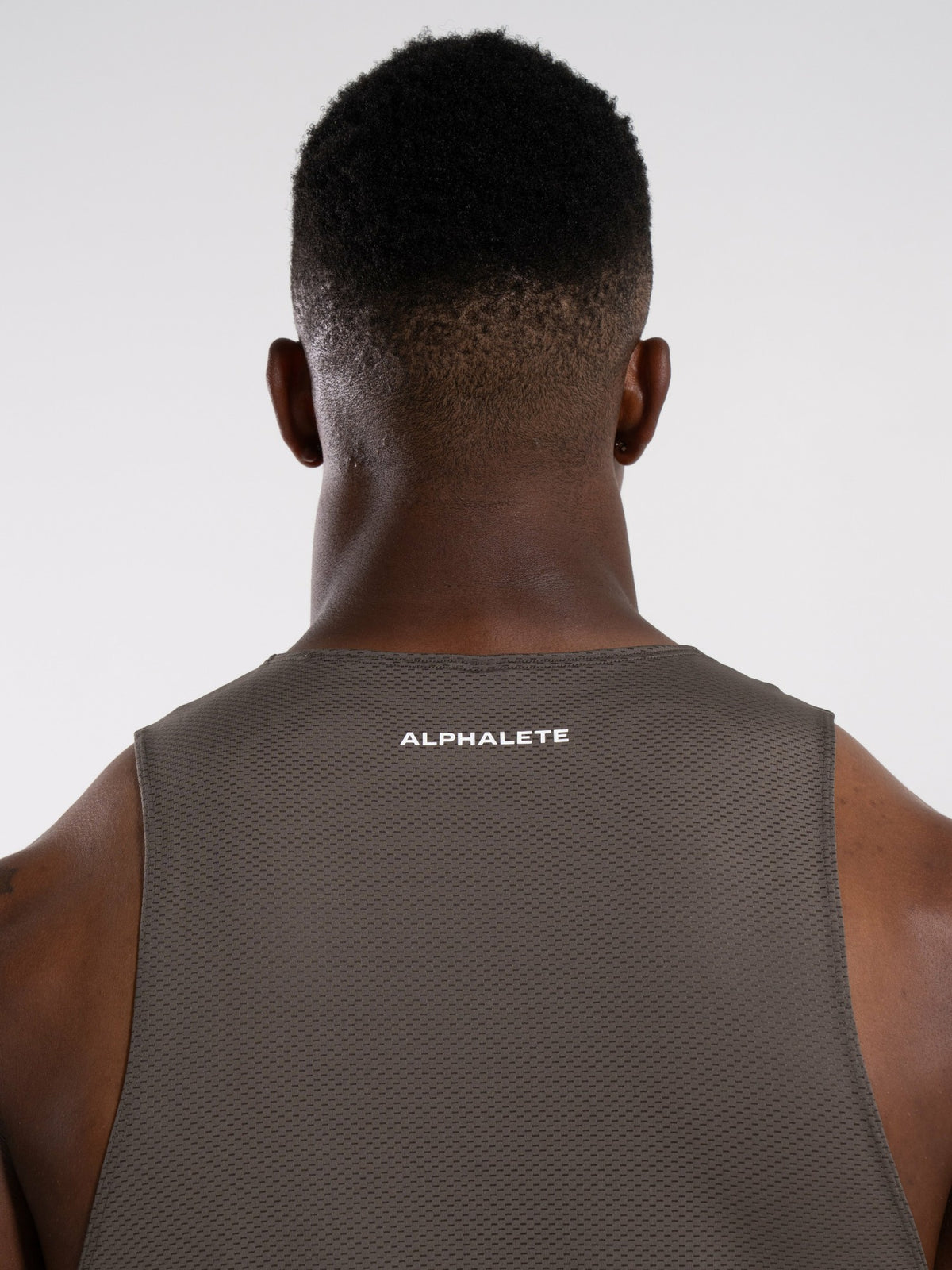 Base Cutoff - Khaki - Mens Workout Tee | Alphalete