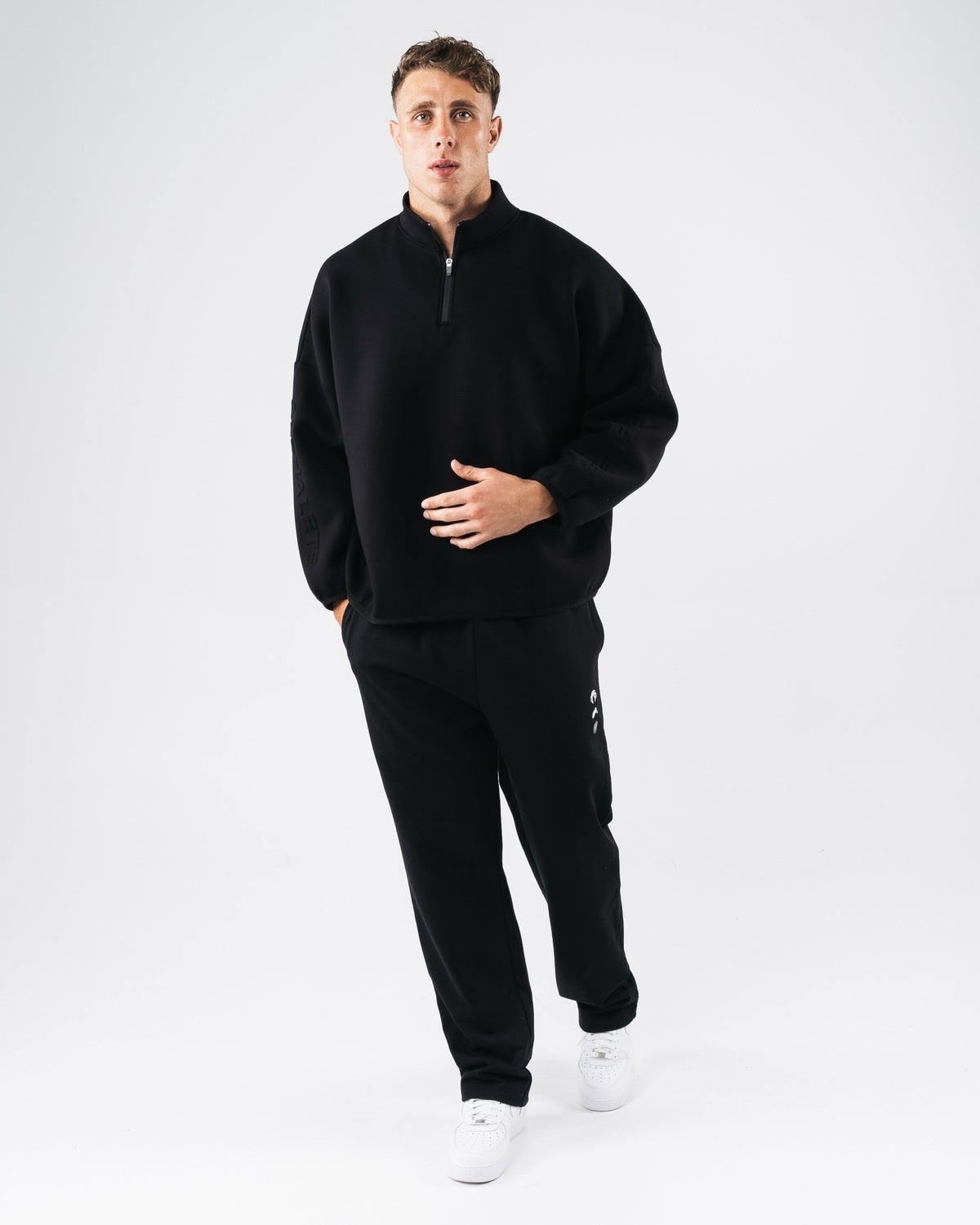 ELMTS Quarter Zip - Black - Men Workout Clothes | Alphalete