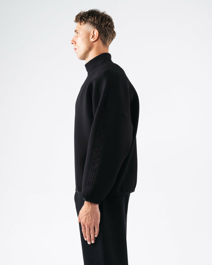 ELMTS Quarter Zip - Black - Men Workout Clothes | Alphalete