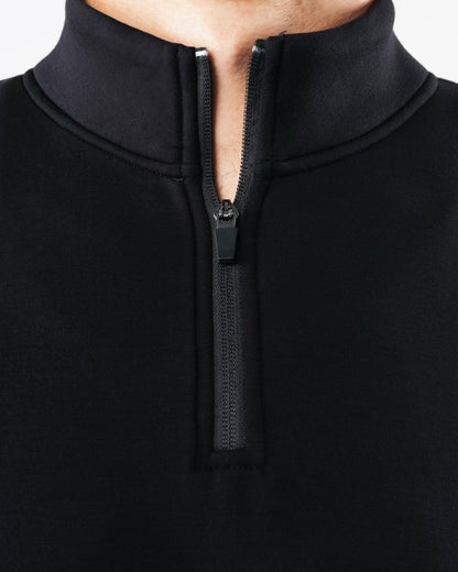 ELMTS Quarter Zip - Black - Men Workout Clothes | Alphalete
