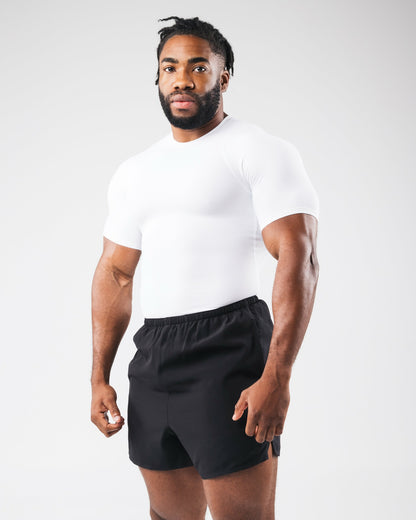 Power Short Sleeve - White - Men's Athletic Shorts | Alphalete