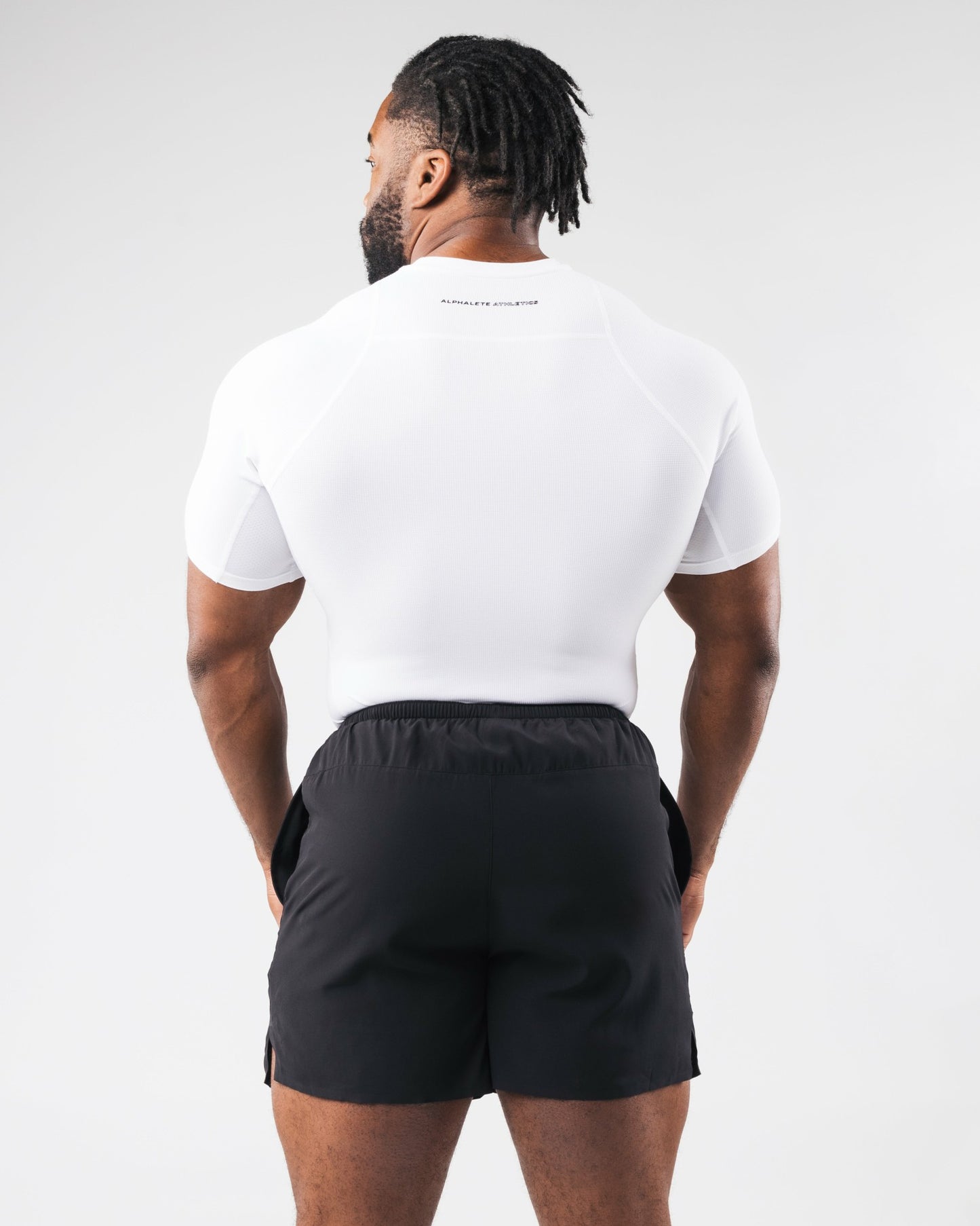 Power Short Sleeve - White - Men's Athletic Shorts | Alphalete