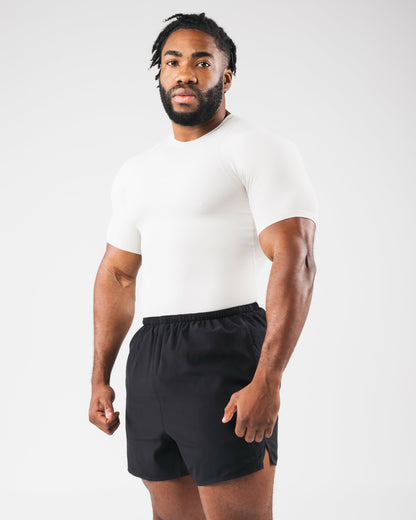 Power Short Sleeve - Bone - Men's Athletic Shorts | Alphalete