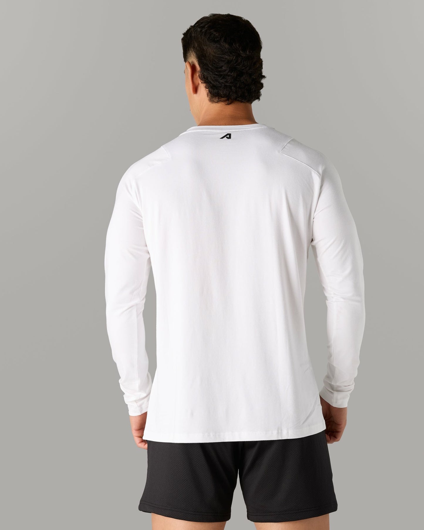Essential LS Tee - White - Mens Workout Tee | Alphalete