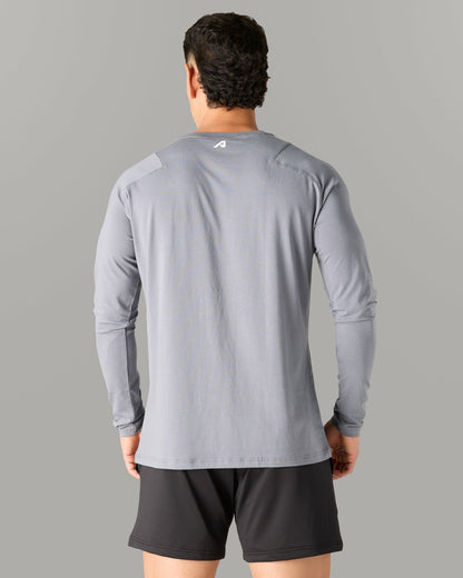 Essential LS Tee - Urban Steel - Mens Workout Tee | Alphalete