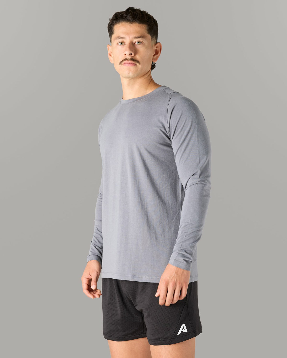 Essential LS Tee - Urban Steel - Mens Workout Tee | Alphalete