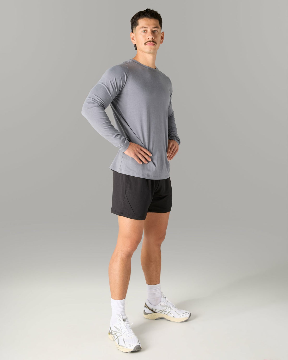 Essential LS Tee - Urban Steel - Mens Workout Tee | Alphalete