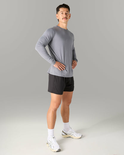 Essential LS Tee - Urban Steel - Mens Workout Tee | Alphalete