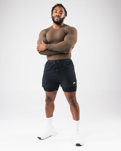 Power Long Sleeve - Carob - Workout Clothes | Alphalete