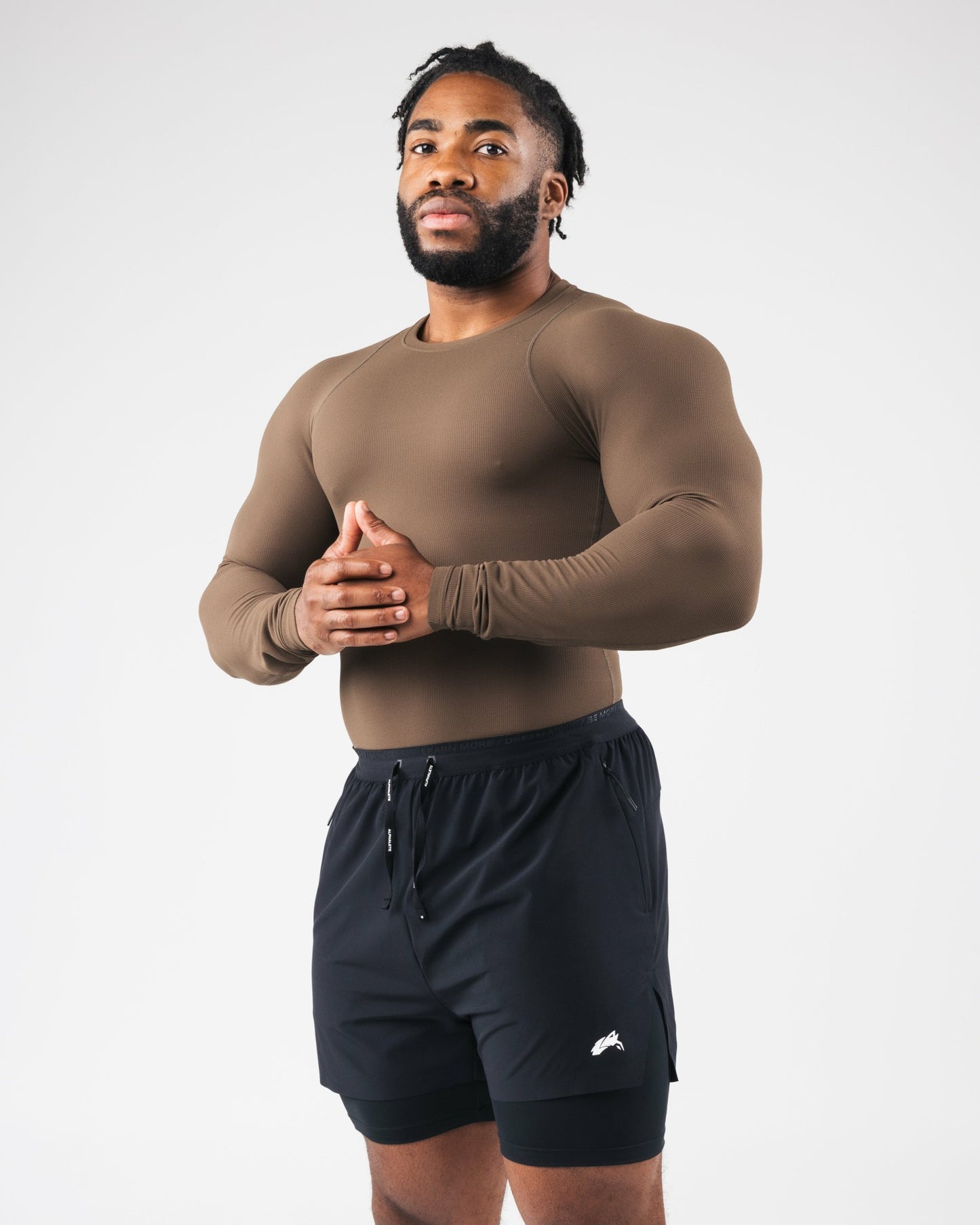 Power Long Sleeve - Carob - Workout Clothes | Alphalete