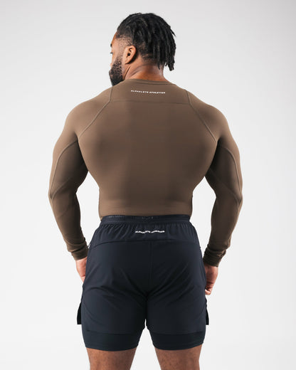 Power Long Sleeve - Carob - Workout Clothes | Alphalete